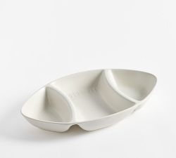 Pottery Barn Football Stoneware Serving Platter