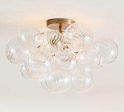 Cooper Glass Bubbled Flush Mount (18&quot;)