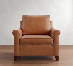 Cameron Roll Arm Leather Chair