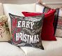 Merry Christmas Embroidered Pillow