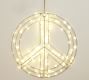 Lit Peace Sign Wall Art