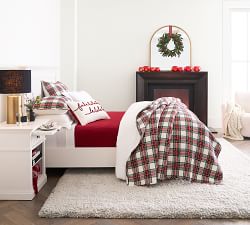 Pick-Stitch Stewart Plaid Cotton Linen Quilt