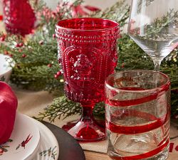 Santa Embossed Goblets
