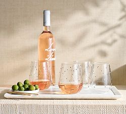 Confetti Celebration Stemless Wine Glasses