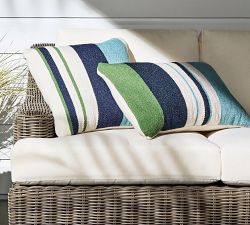 Modern Farmhouse Contrast Striped Outdoor Pillow