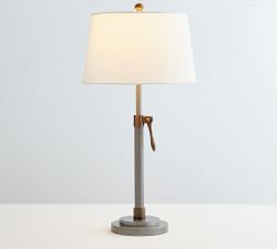 Sutter Adjustable Metal USB Table Lamp (24"-29")