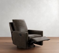 Duncan Leather Swivel Recliner