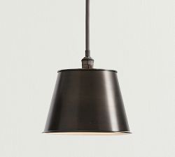 Tapered Metal Shade Pole Pendant (9&quot;-13&quot;)