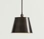 Tapered Metal Shade Pole Pendant (9"-13")