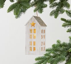 Wooden House Ornaments