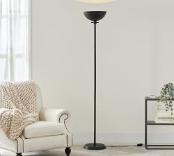 Caufield Metal Dome Uplight Floor Lamp (58")