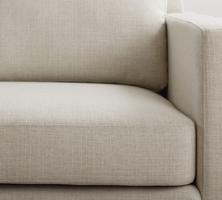 Side view of armrest and seat cushion