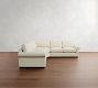 PB Comfort Modern Roll Arm 3-Piece L-Shaped Wedge Sleeper Sectional (121&quot;)
