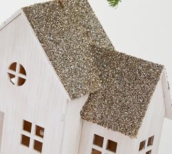 Wooden House Ornaments