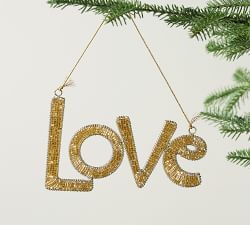 Beaded Love &amp; Joy Ornaments