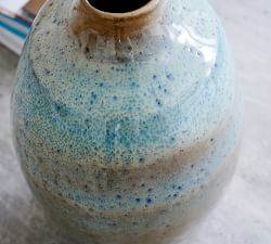Blue Ombre Reactive Glazed Vase