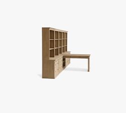 Livingston Peninsula Desk with 175&quot; Bookcase Suite