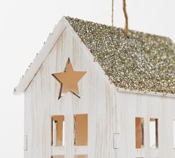 Wooden House Ornaments