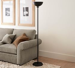 Caufield Metal Dome Uplight Floor Lamp (58")