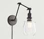 Petite Glass Plug-In Articulating Sconce (17'')