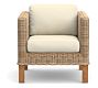 Huntington Petite Outdoor Lounge Chair Replacement Cushion, High Performance Canvas, Natural