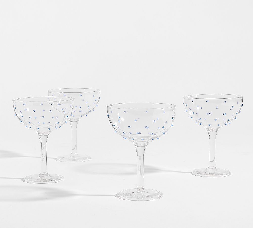 Blue-Confetti Celebration Coupes