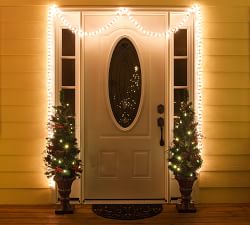 18' Clear Incandescent Garland Lights With White Wire