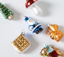 Mercury Glass Woodland Ornaments - Set of 9