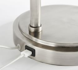 Open Box: Flynn Recycled Glass USB Table Lamp (27&quot;)