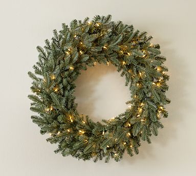 Open Box: Tree Classics by Balsam Hill Lit Faux Grand Fir Wreath