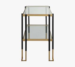 Keller Rectangular Glass Accent Table (28")