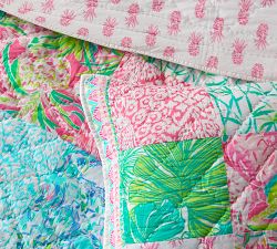 Lilly Pulitzer Pineapple Party Patchwork Sham