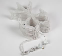 Lit Folding Snowflake With Blue Lights