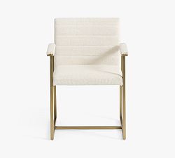 Millie Channel Tufted Upholstered Desk Armchair