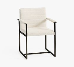 Millie Channel Tufted Upholstered Desk Armchair