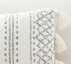 Cozy Tassel Trellis Lumbar Pillow Cover