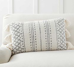 Cozy Tassel Trellis Lumbar Pillow Cover