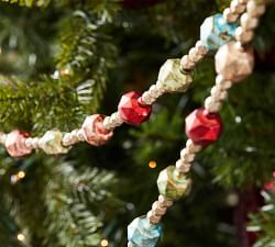 Mercury Glass Ball Garland - Set of 3