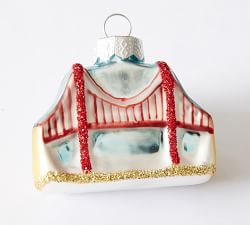 Mercury Glass Travel Inspired Ornaments - Set of 9