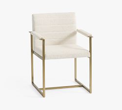 Millie Channel Tufted Upholstered Desk Armchair