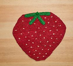 Strawberry Handwoven Placemat, Set of 4