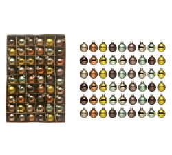 One Inch Round Glass Ornaments, Set Of 54