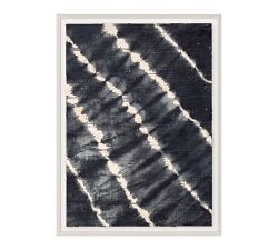 Indigo Textile Framed Print