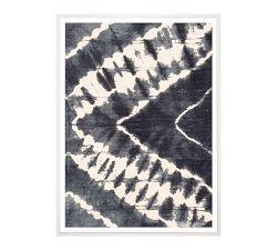 Indigo Textile Framed Print