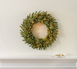 Tree Classics by Balsam Hill Lit Faux Kennedy Fir Wreath &amp; Garland