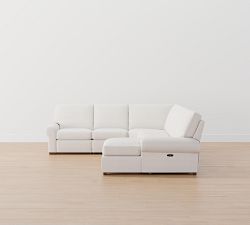 Turner Roll Arm Power Reclining L-Shaped Chaise Sectional (146"&ndash;158")