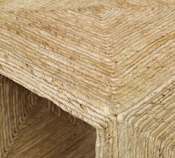 Noah Square Woven Accent Table (20.5")