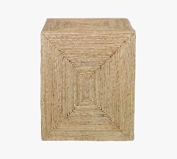 Noah Square Woven Accent Table (20.5")