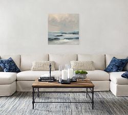 Beyond Shoreline Hand Embellished Canvas Print