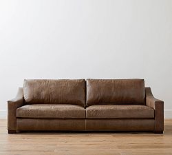 Open Box: Turner Slope Arm Leather Sofa